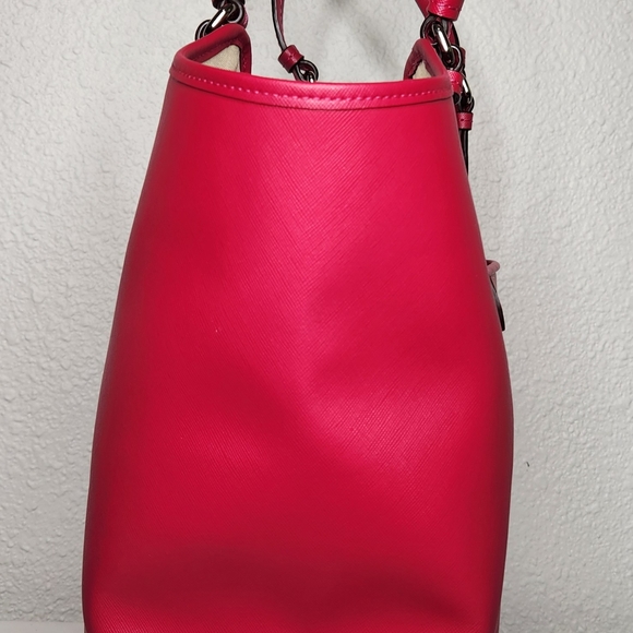 Coach Pink Leather Tote Bag F26103 - Picture 4 of 16